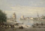 Jean-Baptiste-Camille Corot The Harbor of La Rochelle oil painting